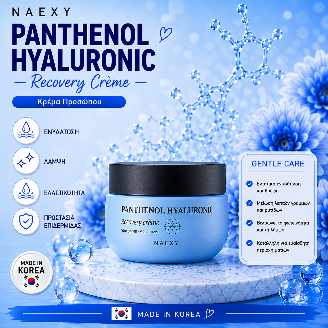 NAEXY Panthenol Hyaluronic Recovery προϊόντα περιποίησης προσώπου