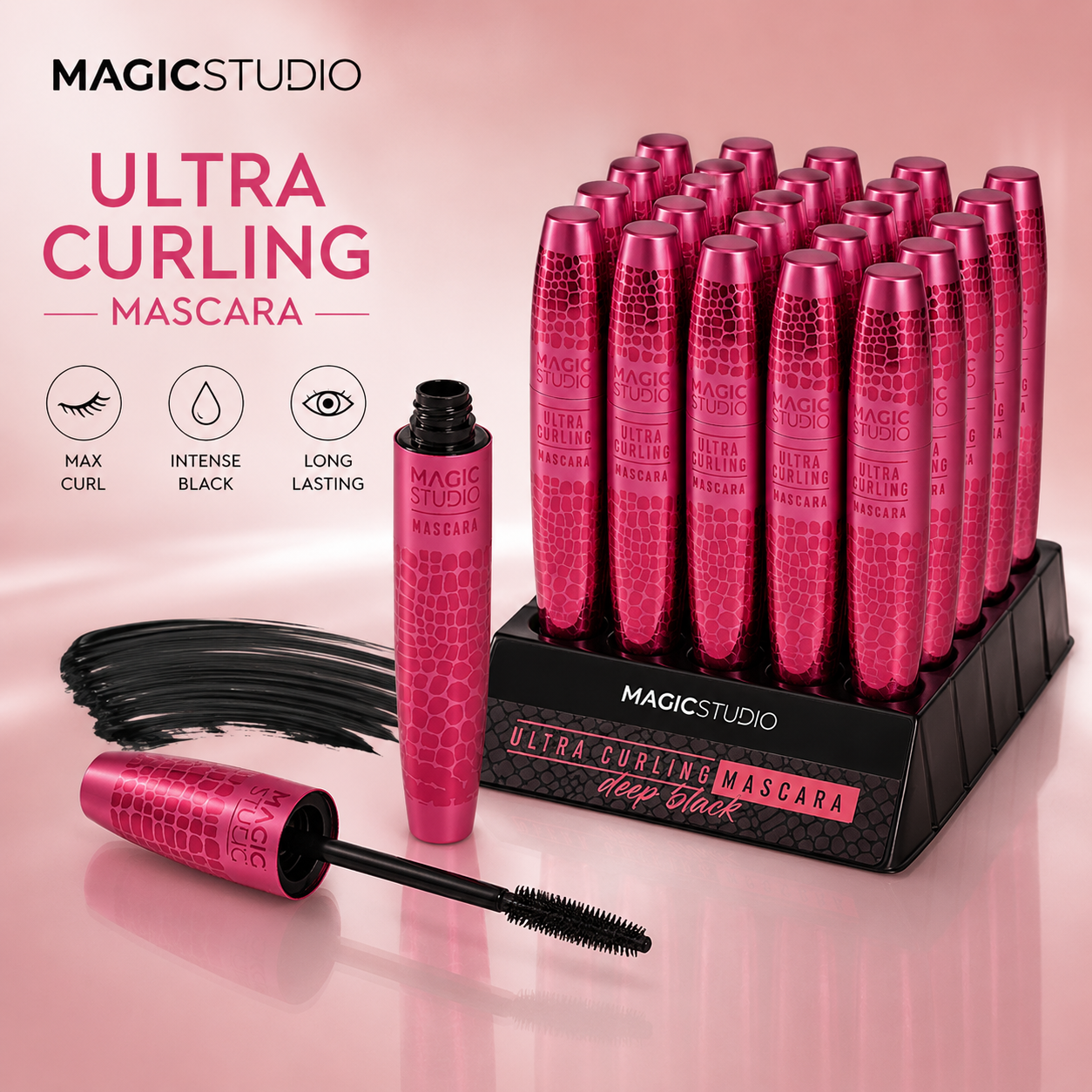 Ultra Curling Mascara Leopard Μάσκαρα για Καμπύλη και Όγκο by Magic Studio