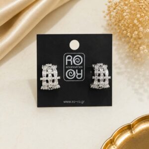 RO Accessories Σκουλαρίκια Crystal Silver