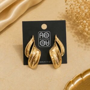 RO Accessories Σκουλαρίκια Organic Gold