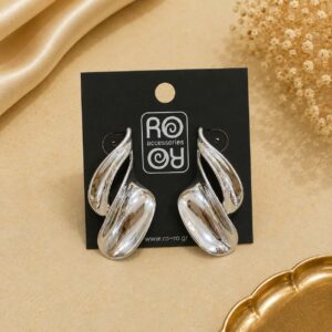 RO Accessories Σκουλαρίκια Organic Silver