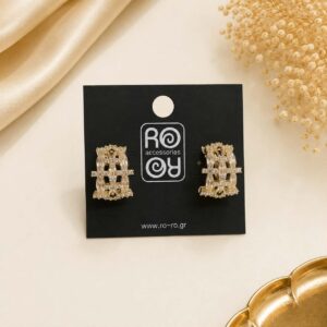 RO Accessories Σκουλαρίκια Crystal Gold